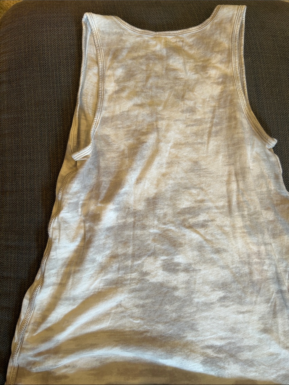 Athleta Light Gray Water Color Racerback Tank - Picture 2 of 3